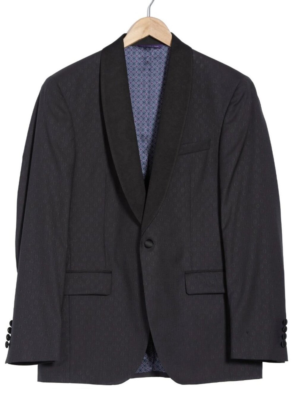 Ted Baker Josh Men's Wool Tuxedo Jacket Blazer Sport Coat Grey Size 40R